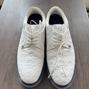 Like New White Embossed Skull G/FORE Golf Shoes